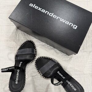 Alexander Wang Black Studded Sandals